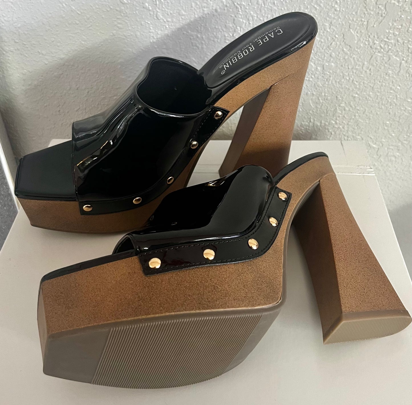 Platform Black Sandals