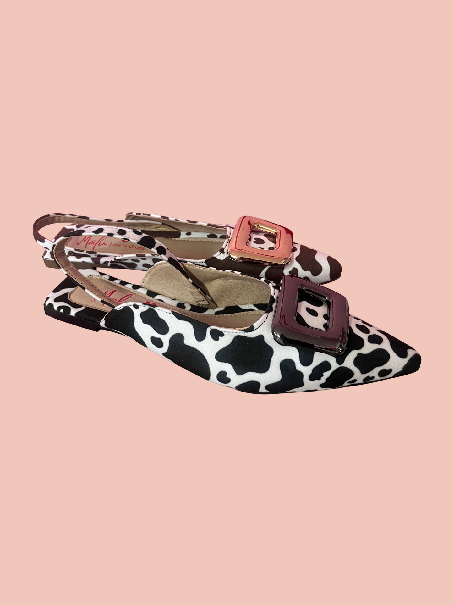 Cow Print Flats