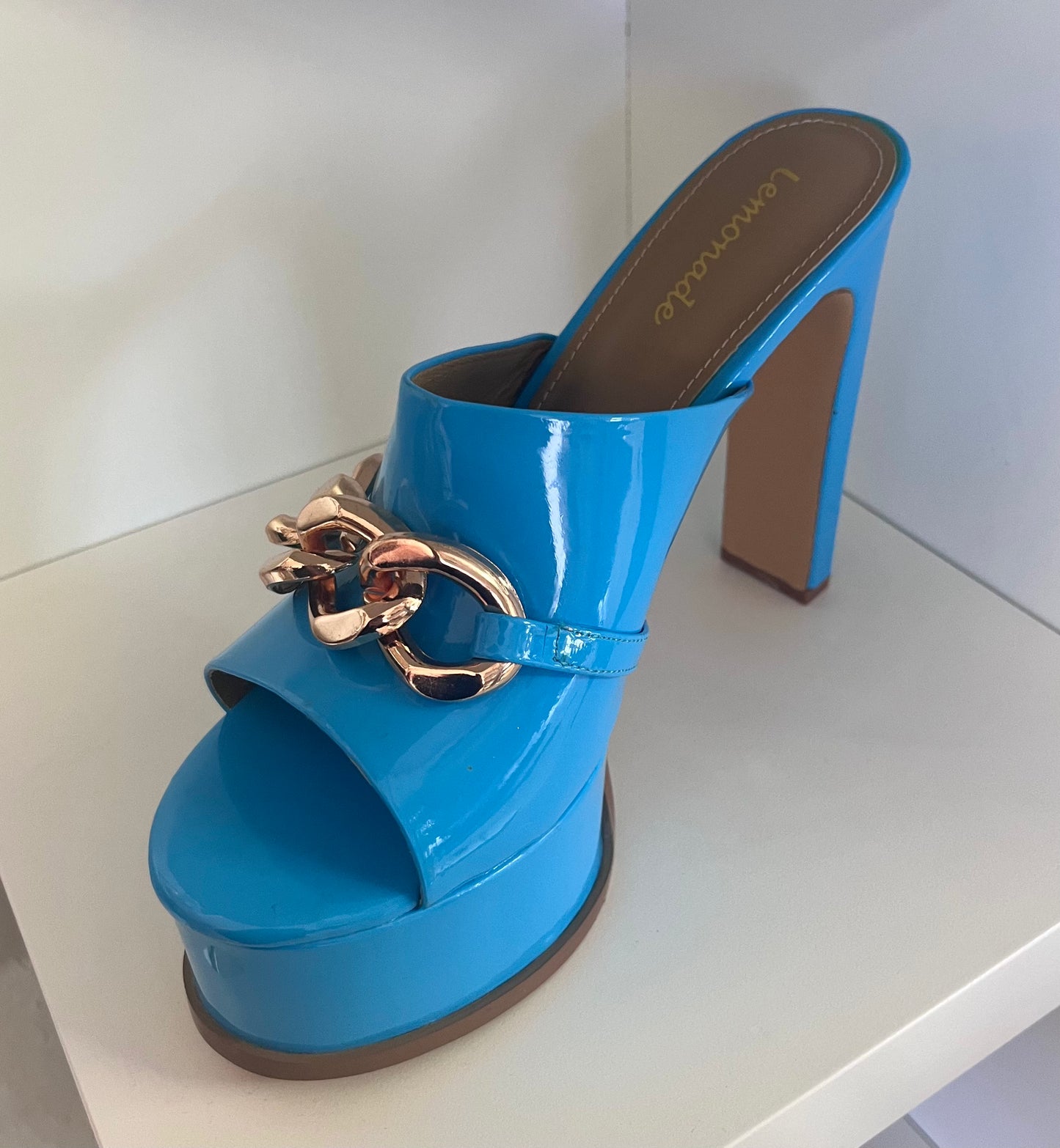 Blue Chain Heel