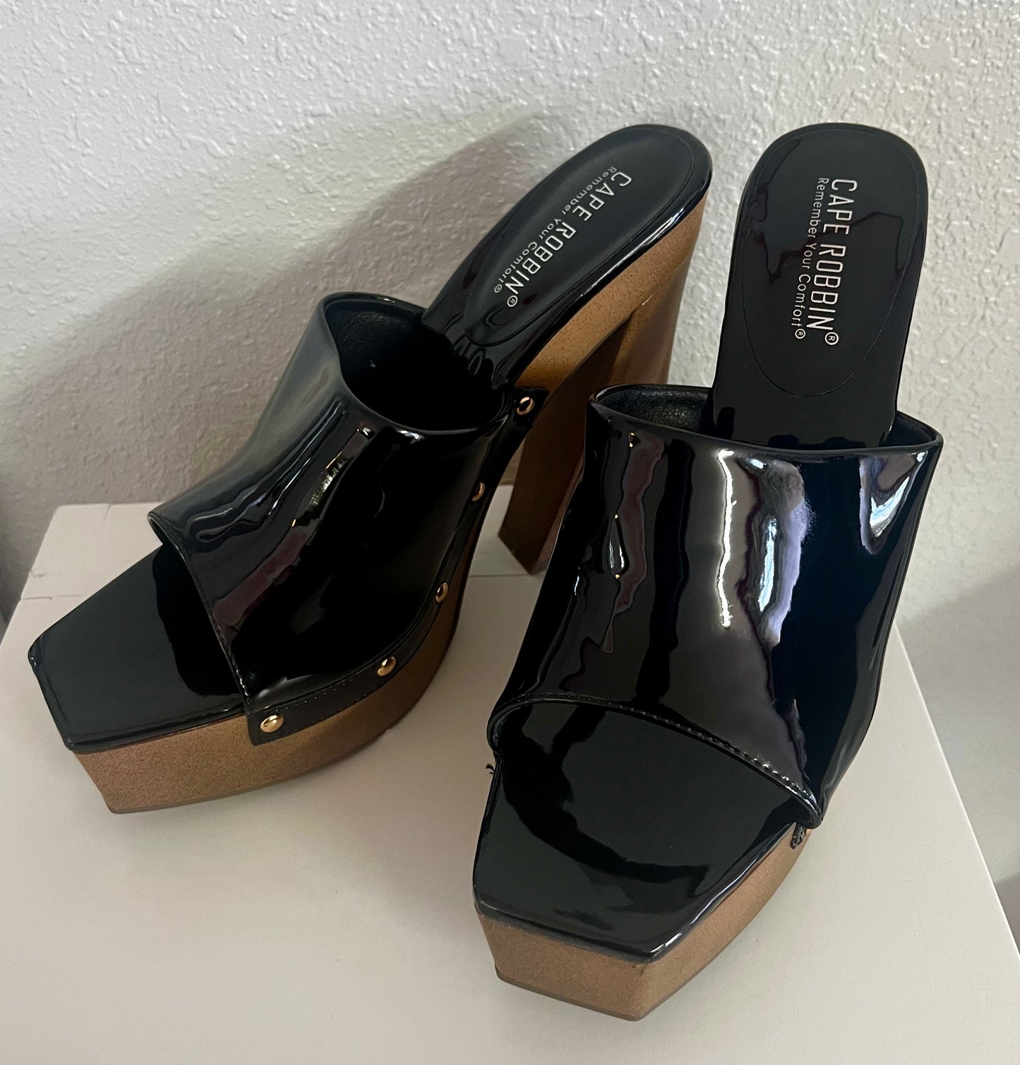 Platform Black Sandals
