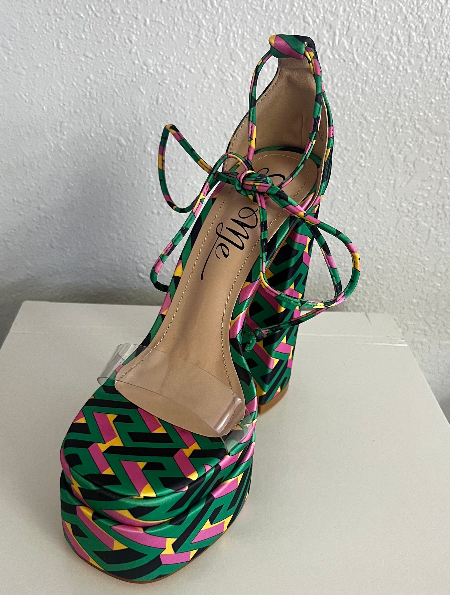 Green Multi-Color Heel