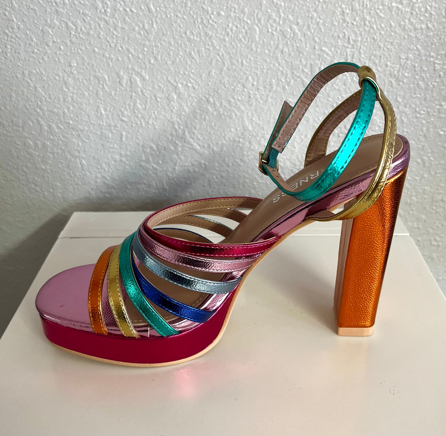Multi-color Strappy Heel