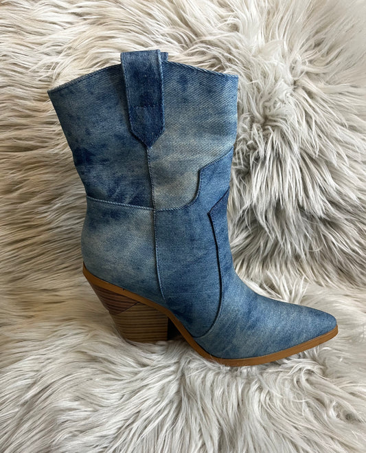 Denim Bootie